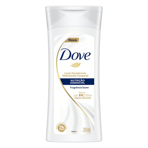 Imagem 1 de 2 de  Loção Desodorante Hidratante Corporal Nutrição Essencial Dove Frasco 200ml