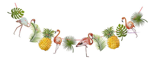 Guirnalda Tropical Flamencos 3 Metros Decoración Colgantes  