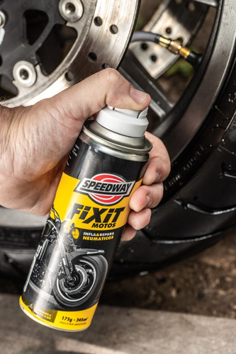 Imagen 4 de 10 de Infla Y Repara Neumaticos Moto Speedway Aerosol X175gr X6un