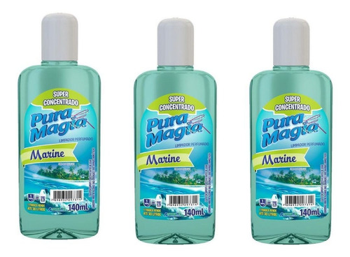 Limpador Perfumado Pura Magia Concentrado Marine Kit C/3 Und