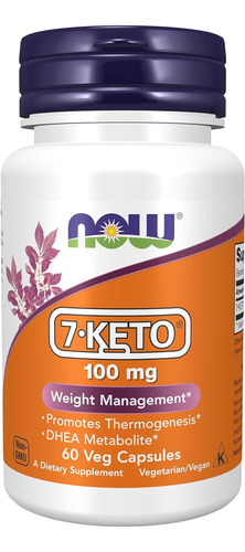 7-keto 100mg Control De Peso Now 60 Capsulas Vegetales