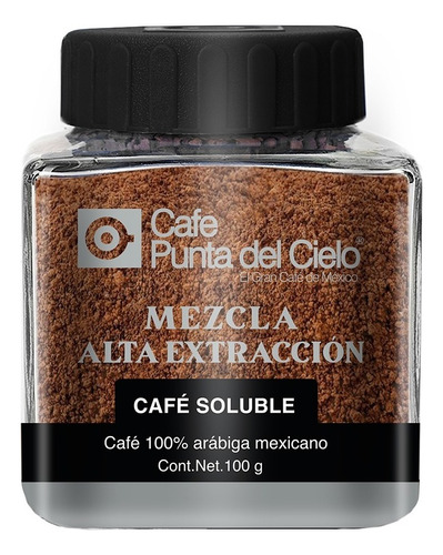 Café Soluble Mezcla Alta Extracción 100 Gr Punta Del Cielo