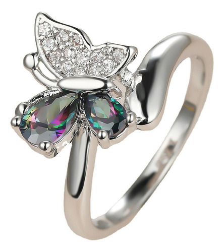 Anillos Para Nudillos De Cristal Con Forma De Mariposa En V,