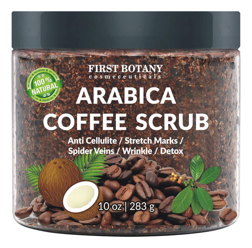 100% Natural Arabica Café Scrub 12 onzas) Con Café Orgá.