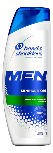 Kit C/ 4 Head & Shoulders Shampoo Men Menthol Sport 400 Ml