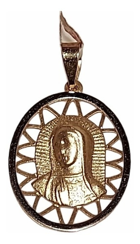 Medalla Virgen De Guadalupe En Oro Amarillo 14 Kilates 