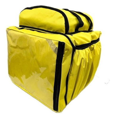 Bag Mochila Moto Boy Pizza Entregas Embalagens Delivery Cor Amarelo