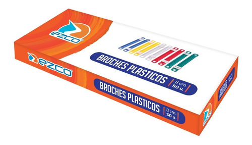 Broches Ezco Plasticos P/ Nepaco Colores 8 Cm Caja X50 X1