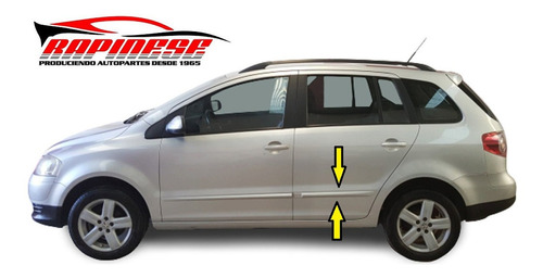 Vw Suran 2008 Bagueta De Puerta Trasera Izquierda P/p