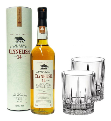 Whisky Clynelish 14 Años 750ml. + 2 Vasos Spiegelau 