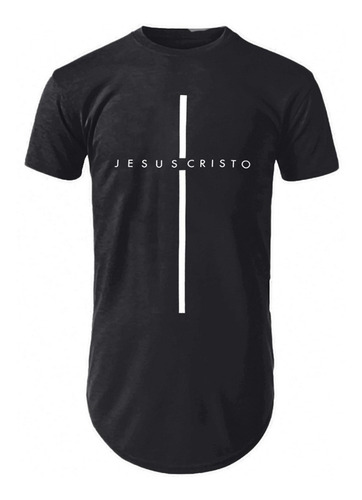 Imagem 1 de 1 de Camiseta Gospel Blusa Masculina Estampa Jesus Cristo