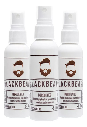 Tónico Crecimiento Barba Blackbeard Minoxidil 3 Meses