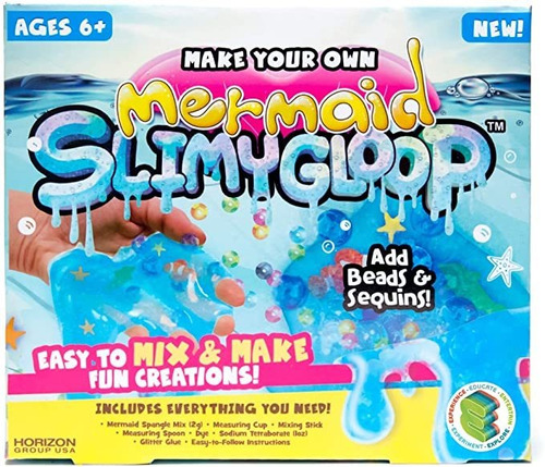 Slimygloop Make Your Own Mermaid Diy Slime Kit Por Horizon G