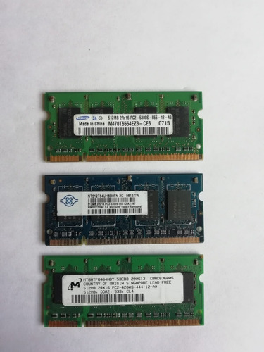 Memoria Ram Ddr2 5300u 512 Mb Para Laptop