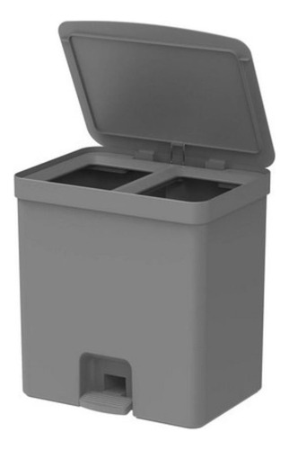 Papelera Doble Compartimento Con Pedal Trium 20 Lts Ou