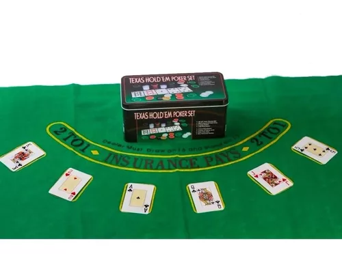 Jogo De Poker Texas Holdem Poker Set Na Lata 200 Peças - WebContinental