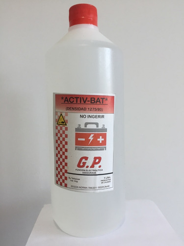 Liquido Para Baterias, Elec 1275/80 1 L. H2so4 Al 33/34 %