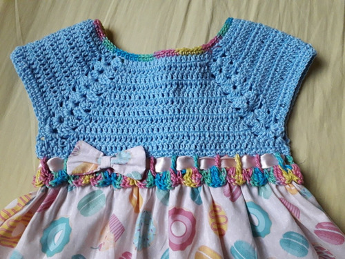vestidos em crochet e tecido