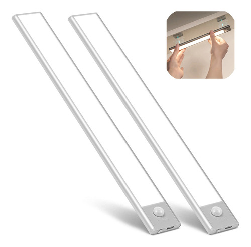 Pack 2 Luces Led Emergencia Barra Con Sensor Closet Cocina