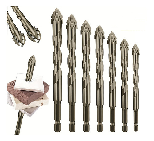 Brocas Excéntricas De Alta Resistencia, Brocas Dentadas 7pcs