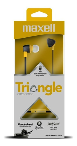 Audifono Con Microfono Maxell Triangle Amarillo Nuevo