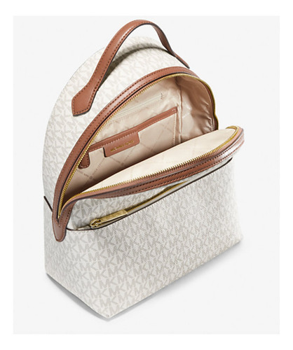 Mochila Michael Kors Dama Monogram Color Vainilla Diseño De La Tela Liso