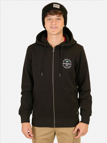 Poleron Surf Original Company Negro Juvenil Maui And Sons