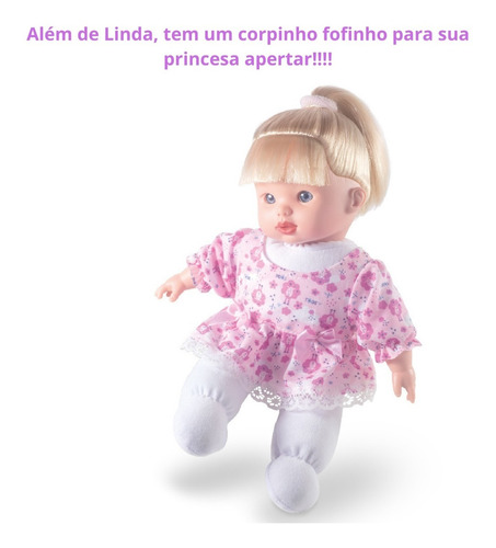 Boneca Nenem Menina Coleção Hair Soft Super Macia Milk