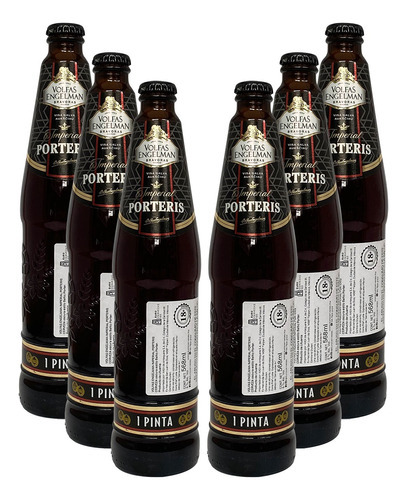 Six Pack Cerveza Volfas Engelman Imperial Porteris 568 Ml