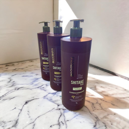Kit 2 Shampoo 1 Condicion Limpeza Nutritiva Shitake 1l K7949