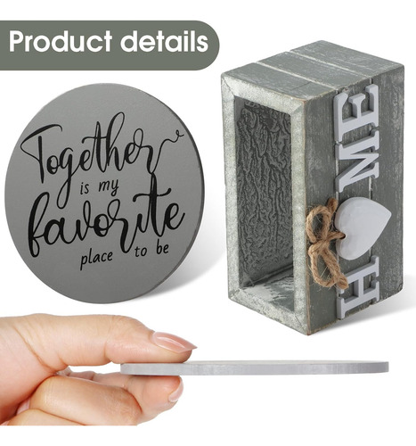 Posavasos De Madera Con Corazón Para Bebidas - Juego De 6