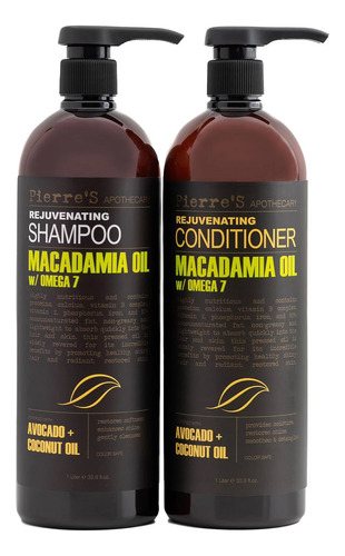 Pierres Apothecary Macadamia Oil Champú Y Acondicionador, 33
