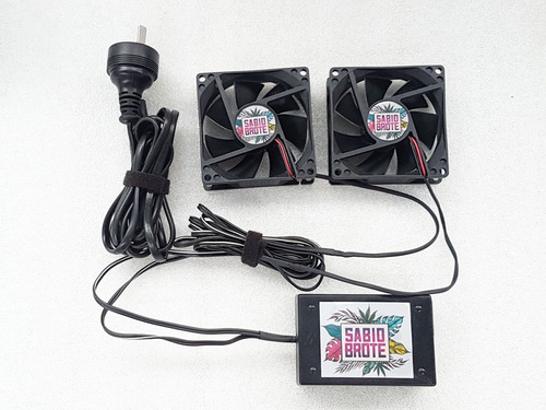 Kit Ventilación Cultivo Indoor 2 Turbinas 8x8 12v