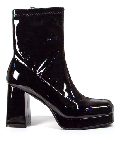 Botas 47 Street Borcegos Botineta Charol Brillo Archer Mujer