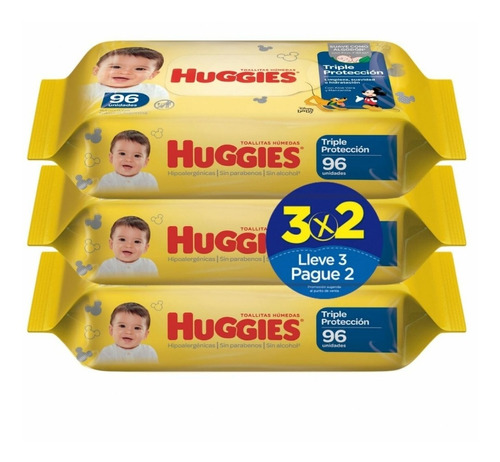 Huggies Limpieza Cotidiana 96 Pack 3x2