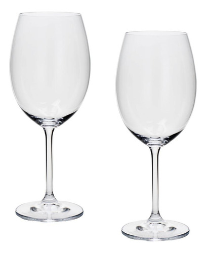 Kit de 2 vasos de cristal de 580 ml para vino tinto de Bohemia