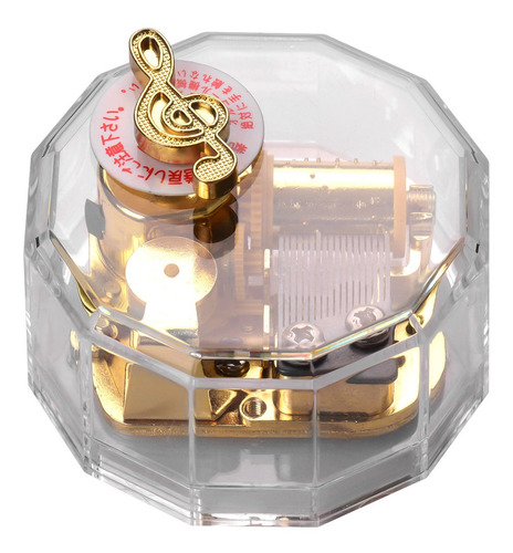 Imagen 2 de 9 de Dodecagon - Caja Musical De Acrílico Transparente, En Sentid