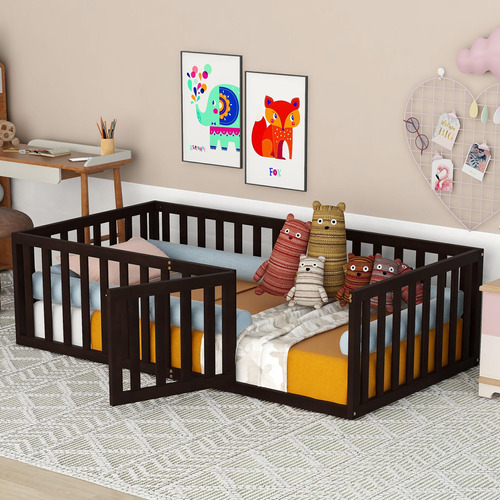 Cama Montessori Para Ninos, Cama De Piso Tamano Individual C