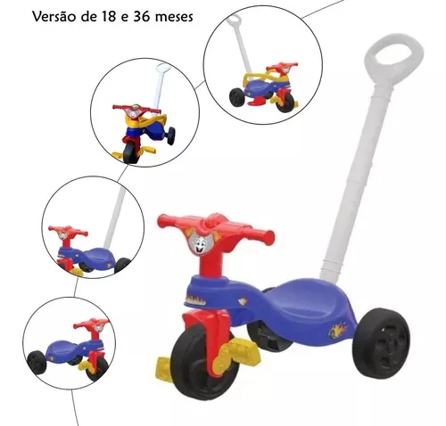 Triciclo Velotrol Carrinho Passeio Motoca Tico Tico Criança Girafinha