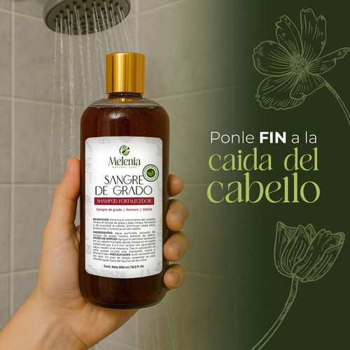 Shampoo Sangre De Grado Romero Y Sábila 500 Ml Natural