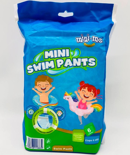 Pañales De Piscina Mini Me, Talla 6, Xxg, 6 Unidades 