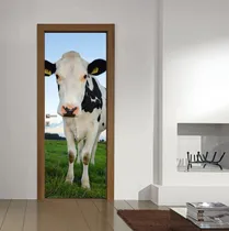 Comprar Vinilo Para Puerta Vaca Animales Campo Pasto Funny Vinil M6