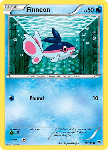 Cartas Pokemon Finneon 18/119 Phantom Forces Phf (Usado)