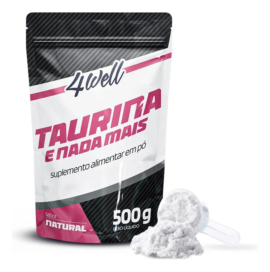 Taurina 4Well 500g em Pó Sem Sabor
