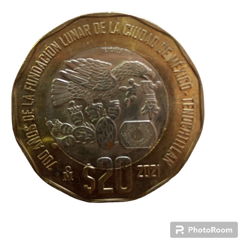 Moneda De Los 700 Años De La Fundación Lunar De La Cdm