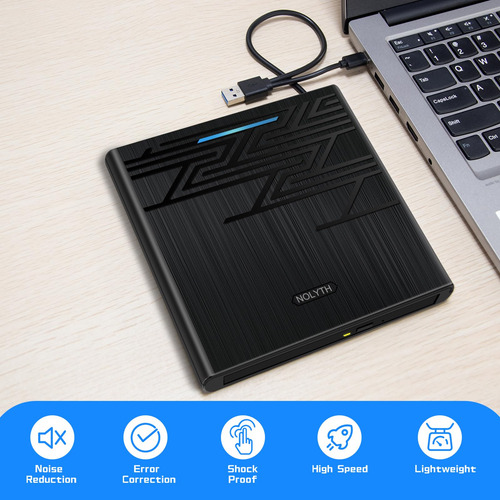 Lector Dvd Externo Usb 3.0/usb C Grabador Cd/dvd / Rw Para P