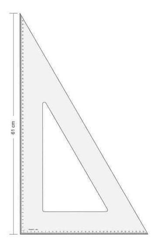 Esquadro Trident / Desetec 61 Cm 30°|60°|90° Com Escala