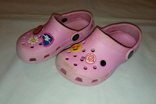 Crocs Calzado De Niña C8 26 27 Rosadas