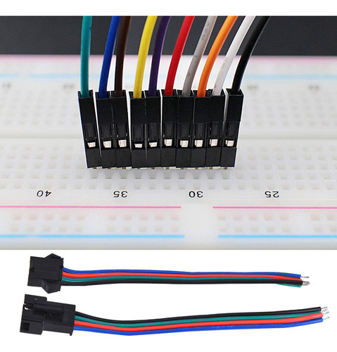 50 Pares De Cables Conectores Macho Y Hembra De 4 Pines Esta