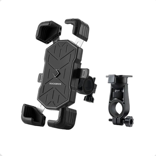 Suporte Para Celular Rockbros Universal Gira 360 Graus Cor Preto